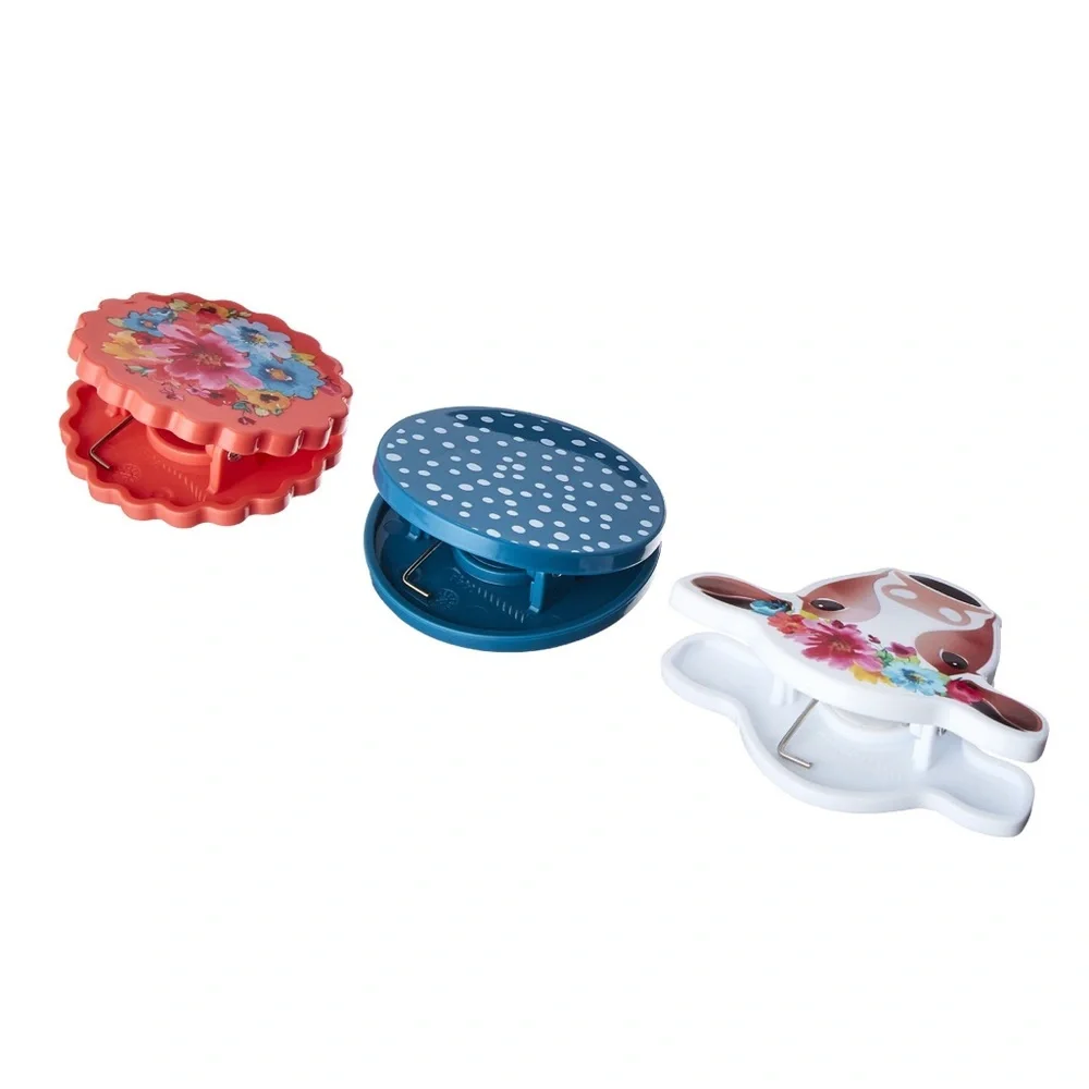 🆕 The Pioneer Woman Spring Bouquet Magnetic Bag Clips 3 Pack